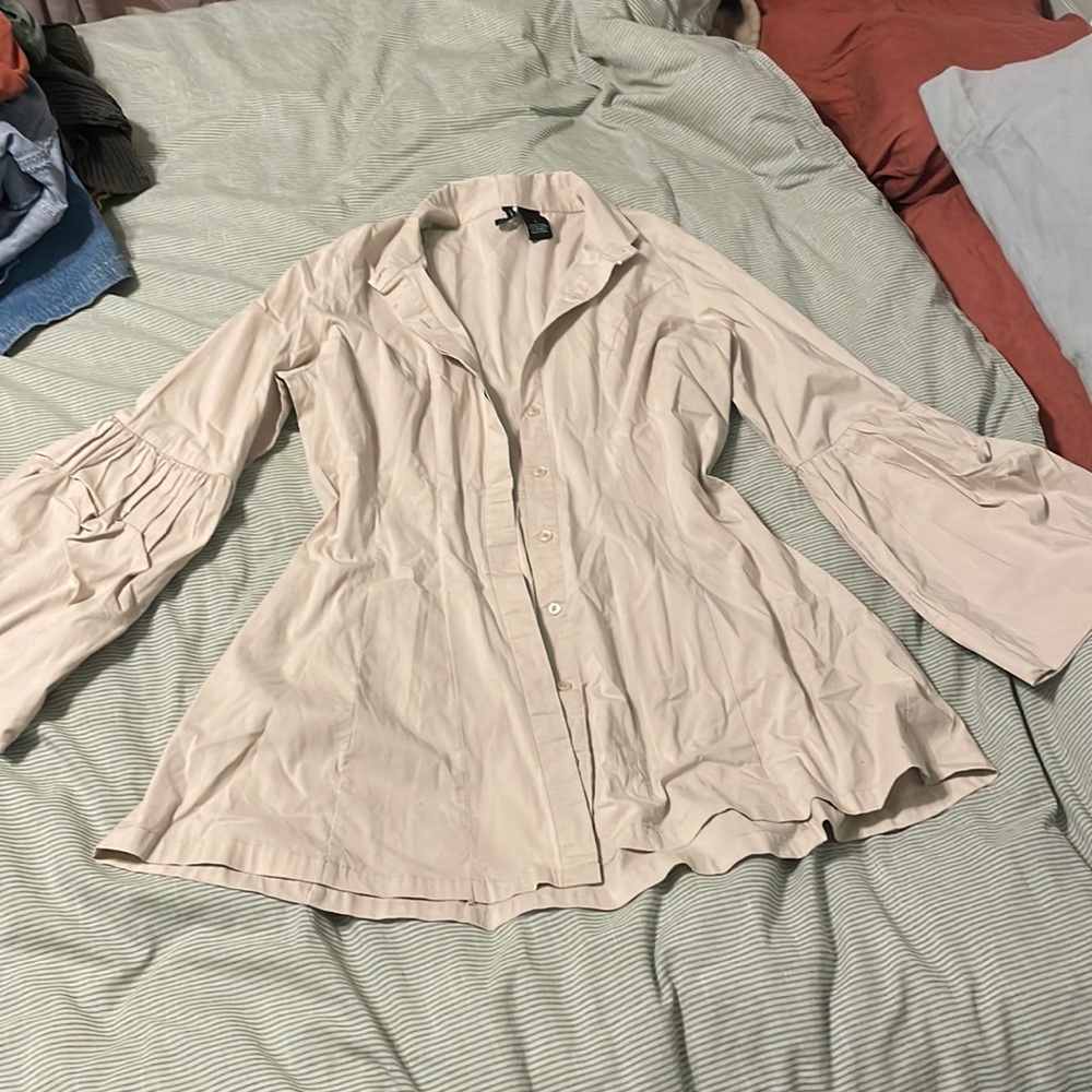 Bell Sleeve Button Down
